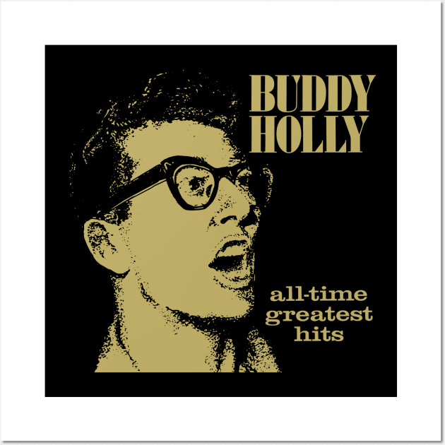 Buddy Holly All Time Greatest Hits Disc 1 Album Cover Wall Art by chaxue